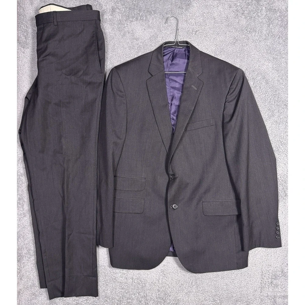 Jack Victor Suit Men's 42R 36x30 2 Piece Jacket Slacks Ned CT Wool Set